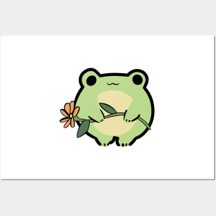 cute frog sticker Posters and Art